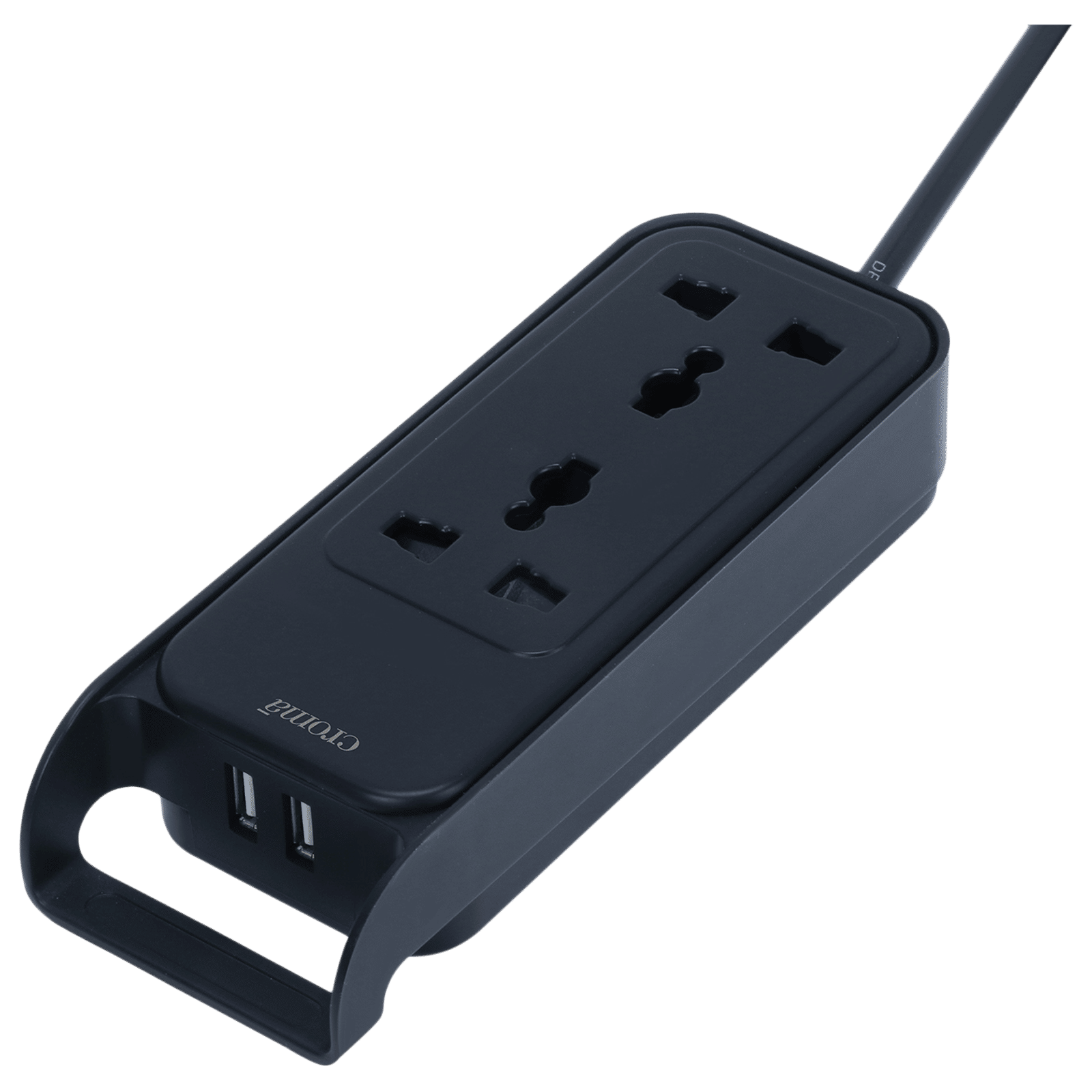 Buy Croma 6 Amps 2 Sockets Surge Protector (0.8 Meters, Safety Shutters